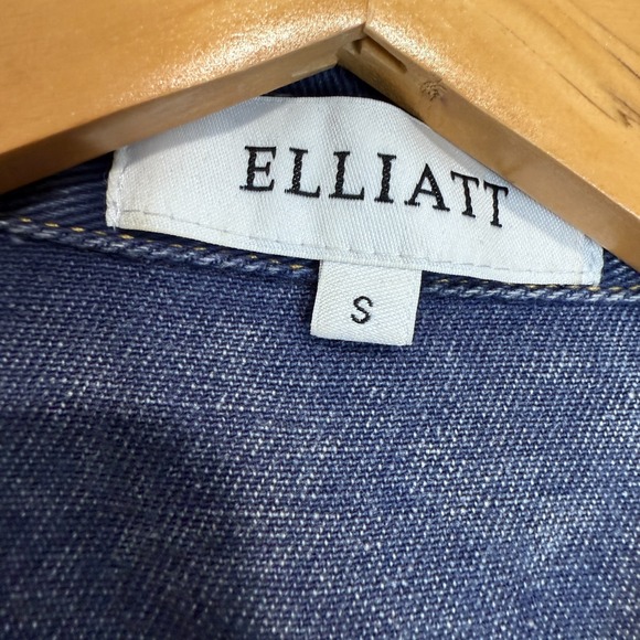 Anthropologie Elliatt Arrangement Denim Jumpsuit Women Small Sleeveless Acid Was - Picture 5 of 12